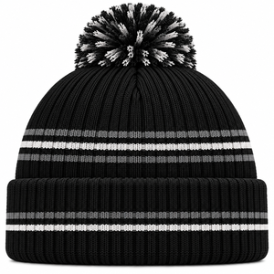 Bonnets d'hiver personnalisés professionnels 2026 avec logo, bonnets tricotés de haute qualité personnalisés avec marque, vente en gros de bonnets d'hiver unisexes - Product Image 2