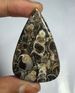 Cabochon en agate Turritella en forme de cœur, pierre précieuse minérale polie pour la fabrication de bijoux - Product Image 3