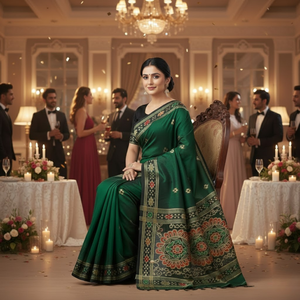 ผ้าไหมพัตตาลาแท้สำหรับตัดเย็บเสื้อผู้หญิงแบบไม่เย็บติดกัน |   ผ้าทอมือสำหรับชุดงานเลี้ยง |   คอลเลกชันที่ดีที่สุด ราคาประหยัดและคุ้มค่า - Product Image 2