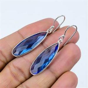 Pendientes colgantes de cuarzo tanzanita hechos a mano al por mayor, pendientes de tanzanita, pendientes colgantes de cuarzo tanzanita - Product Image 1