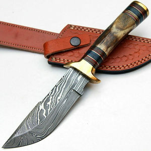 มีดล่าสัตว์แบบใบมีดคงที่ สแตนเลสแท้ ผลิตตามสั่ง ขายส่ง OEM ใหม่ พร้อมขอบหยัก สำหรับกิจกรรมกลางแจ้ง รับประกัน 3 ปี - Product Image 1