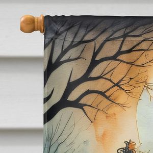 Grand Spooky Danse Squelettes Halloween Maison Drapeau Multicolore Porche Manches Pôle Décoratif Cour Bannière Oeuvre Polyester Mur - Product Image 3