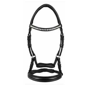 En gros TAK Equestrian Bridon d'équitation en cuir véritable avec frontale en strass de cristal, rembourré et réglable - Product Image 1
