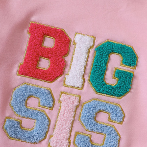 Sudadera con Letras Bordadas para Niñas, Cuello Redondo, Manga Larga, Sudadera para Otoño, para Niños Pequeños, Niñas y Niños - Product Image 6