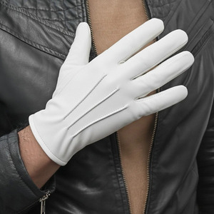 Guantes de Conducción de Piel de Oveja Blanca hasta la Muñeca, Estilo Sencillo, Sin Forro, para Uso Diario en Negocios, Invierno y Primavera - Product Image 5