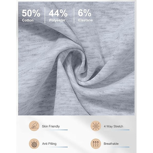 Pantalon de survêtement décontracté pour homme en mélange polyester/coton, taille élastique, à lacets, poches latérales, coupe-vent, séchage rapide, léger, pour l'automne - Product Image 5