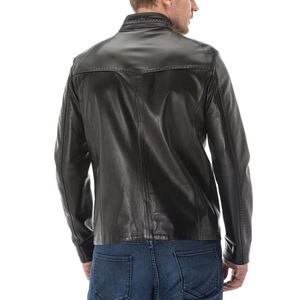 100% Genuine Sheep Skin <b>Winter</b> <b>Leather</b> <b>Jackets</b> Premium Quality Trendy Streetwear Stand Collar Canvas Breathable Eco-Friendly - Product Image 6