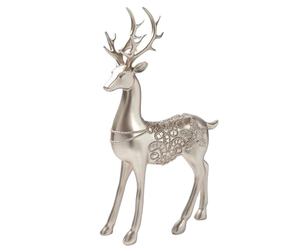 Estatuilla de Reno de aluminio Artículo Acabado recubierto de plata Estilo de pie Escultura de renos de Navidad para suministro de decoración - Product Image 1