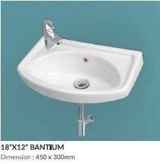 ขนาด 18"X12" รุ่น BANTIUM พร้อมดีไซน์ทรงกลมและทรงเหลี่ยมในอ่างล้างหน้าขนาด 450X300 มม. - Product Image 3