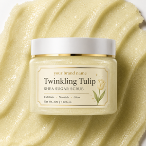 Exfoliante Corporal de Azúcar con Manteca de Karité Twinkling Tulip, Exfoliante Natural para Eliminar Piel Muerta e Iluminar, Etiqueta Privada OEM - Product Image 1