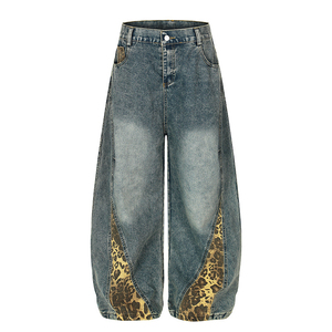 Graphic Printed Jeans Loose Customize Design <b>Light</b> Wash Barrel Denim Straight Rivet Winter Pants Streetwear Hip Hop <b>Trousers</b> Y2K - Product Image 1