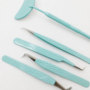 Kit de Herramientas de Precisión de Acero Inoxidable para Extensión de Pestañas, Pinzas Curvas Profesionales con Punta Suave, Herramienta Ergonómica para Separación de Pestañas - Product Image 5