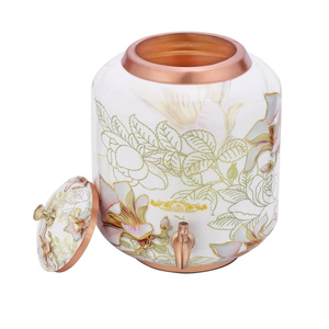 Distributeur d'eau en cuivre au design moderne avec robinet, style vintage pour usage domestique, distributeur d'eau en métal de couleur unie - Product Image 4