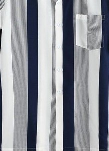 Camisa Casual Geométrica Vintage para Hombre, Camisa de Manga Corta de Franela de Algodón Premium para la Colección de Otoño - Product Image 2