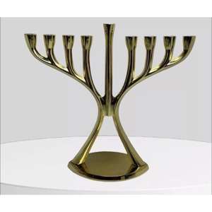 งานฝีมือโลหะ เชิงเทียนเมโนราห์ 9 แขน สีเงิน รุ่นล่าสุด ของตกแต่งงานฝีมือ เชิงเทียนโลหะ สำหรับงานอีเว้นท์ ทนความร้อน - Product Image 3