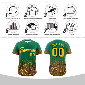 Ensembles d'uniformes de baseball, maillots de softball, impression personnalisée, impression par transfert par sublimation, respirant, 100% polyester, maillot de baseball - Product Image 5