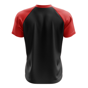 Nouvelle Arrivée T-shirts Sportifs Personnalisés Col en V Tricotés Écologiques Coupe Ample Streetwear Marque You Noir Tenue d'Équipe - Product Image 4