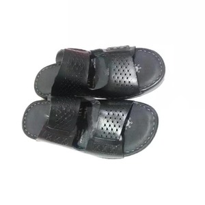 Men's Genuine Leather <b>Slides</b> PU Sole Breathable Comfortable <b>Slip</b>-On Fashion Trend Autumn Summer Wholesale OEM Custom Logo 2026 - Product Image 1