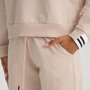 Survêtement pour femmes de qualité supérieure, 100% coton, style uni, surdimensionné, deux pièces, pour femmes - Product Image 6