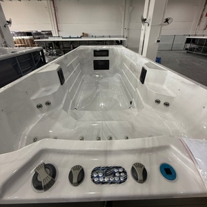 <span class=keywords><strong>Jacuzzi</strong></span> all'aperto di lusso prefabbricata infinita piscina rettangolare Spa piscina per giardini acrilico piscina a sfioro - Product Image 6