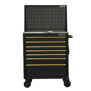 Powder Coated Steel 7 <b>Drawer</b> 76cm 7 <b>Drawer</b> <b>Tool</b> Cabinet With Gold Handles Family keywords: Storage Use - Product Image 2