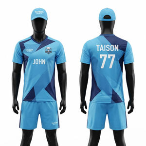 Uniforme de Bádminton de Poliéster Premium de 240 GSM, Jersey Deportivo Azul de Secado Rápido, Logotipo Personalizado con Impresión por Transferencia de Calor, Antibacteriano y con Protección UV - Product Image 1