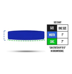 Banda Deportiva para Bíceps Tejida de Color Azul Sólido, 4.5cm de Ancho, Antideslizante, Ajuste Universal para Ejercicio, Fitness, Gimnasio, Correr - Product Image 3