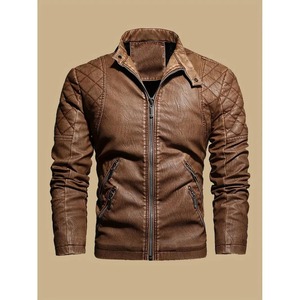 Chaqueta de Cuero Genuino Premium para Hombre, Chaqueta de Motociclista Clásica Hecha a Mano, de Lujo, Suave, Cómoda, Duradera, para Invierno y Actividades al Aire Libre - Product Image 1