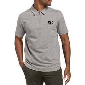 Adults Wear Men <b>Zip</b> <b>Up</b> Plain <b>Polo</b> Shirts Casual Style Men <b>Zip</b> <b>Up</b> Plain <b>Polo</b> Shirts Solid Color Men <b>Zip</b> <b>Up</b> Plain <b>Polo</b> Shirts - Product Image 1
