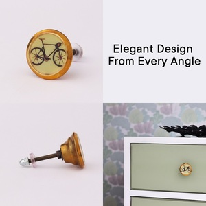 Bulk Handmade Decorative <b>Gold</b> Metal Bicycle <b>Drawer</b> Knobs Natural Furniture Dresser Cabinet <b>Pulls</b> Kitchen Cupboard Door Handles - Product Image 5