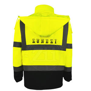 Dernier modèle de veste softshell réfléchissante haute visibilité ANSI Classe 1 avec flash LED et logo personnalisé, vente en gros, best-seller - Product Image 2