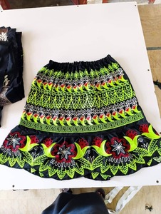 Jupes Micronésiennes de style vintage de qualité supérieure, décontractées, brodées, pour femmes, coupe ajustée, design unique, en polyester - Product Image 4