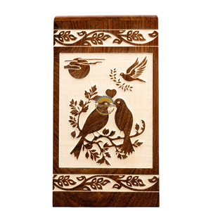 AYAANS Rosewood wooden Hand Carved Wooden Hot Selling cremation Urn <b>Box</b> for Adult Ashes Wholesale Cremation Urns (6X6X11)IN - Product Image 1