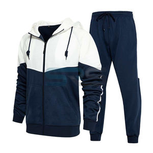 Survêtement d'hiver unisexe sportif 2 en 1 à capuche avec cordon de serrage, imperméable et léger, pour le jogging et les activités sportives - Product Image 1