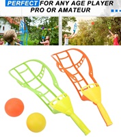 Jeu de capture de balles en plastique, raquette de lacrosse, pour 2 joueurs, durable, portable, couleur personnalisée, divertissement