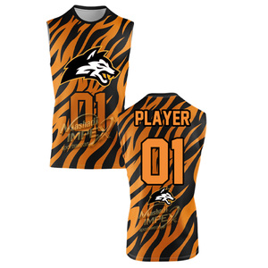 Custom Sublimated Tiger Stripe Sports Kit Set <b>Backpack</b> Player 01 Orange Black Unisex Athletic Wear Spandex/Polyester Breathable - Product Image 3