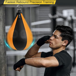 Ballon de vitesse compact doté d'une surface résistante et d'une sangle de fixation réglable pour la pratique du fitness - Product Image 3