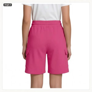 Shorts cargo personnalisés pour garçons, 100% polyester, cordon de serrage, taille élastique, légers, séchage rapide, décontractés, pour sports de plein air, OEM ODM - Product Image 5