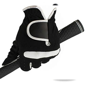 Gants de golf en cuir véritable Cabretta de qualité supérieure pour hommes, avec logo personnalisé, sangle de poignet réglable, antidérapants et respirants. - Product Image 4