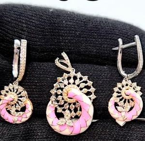 Colección de Joyería Premium, Colgantes de Diamantes Creados en Laboratorio con Certificación IGI, Dijes de Oro Blanco y Rosa de 14K, 0.78ct, Lujosos y Éticos para Mujer - Product Image 1