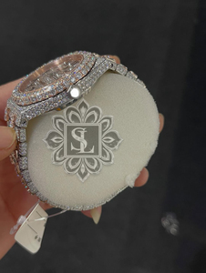 Custom Two-Tone Lab Grown Diamond Stainless Steel Watch | 41mm <b>Automatic</b> <b>Chronograph</b> Iced Watch | Premium VVS1 Moissanite - Product Image 2