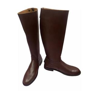 Bottes d'équitation imperméables pour usage extérieur avec fermeture éclair sécurisée ou fermeture à boucle, bottes d'équitation hautes en cuir - Product Image 2