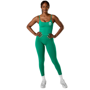 Camiseta sin costuras 2 en 1 con sujetador incorporado para mujer, ropa deportiva moldeadora, camiseta sin costuras elástica para fitness, color verde Grove - Product Image 4