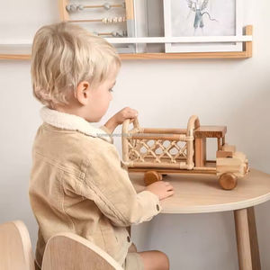 Factory Directly Sale Rattan Car Kids <b>Toy</b> Wholesale Decorative Eco Friendly Lightweight Customizable from Vietnam - Product Image 3