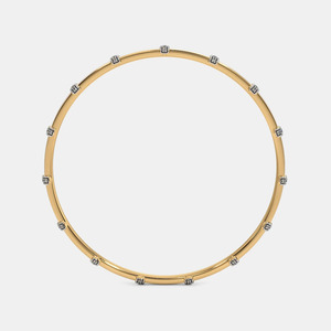 Bezel Ring Diamond Gold <b>Bangle</b> <b>Bracelet</b> - Product Image 2