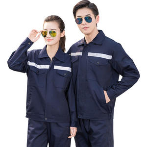 Combinaison de travail unisexe à manches longues, résistante à l'usure, en coton, avec bande réfléchissante, vêtements de travail de sécurité, évacuation de l'humidité, travail industriel - Product Image 5