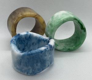 Anillo de Servilleta de Resina y Madera, Diseño Moderno y Lujoso, con Múltiples Diseños para Decoración de Bodas y Fiestas - FAIZA CRAFT - Product Image 1