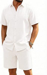 Men Summer <b>Knitted</b> Embroidered 100% Cotton Quick Dry Short Sleeve Custom Logo Joggers Suits <b>Set</b> Shirt and Short <b>Set</b> - Product Image 5