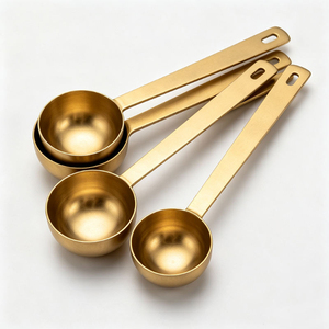 Juego de Cucharas Medidoras de Acero Inoxidable, 4 Piezas, 1/4, 1/2, 1 Cucharadita, 1 Cucharada, Utensilios de Cocina, Cucharas Medidoras Duraderas - Product Image 3