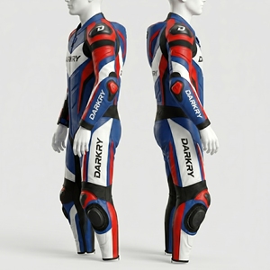 Custom Motorcycle Racing Leather Suit OEM Perforated Cowhide Motorbike Riding Gear Wholesale Track Day Protective Clothing - Product Image 3